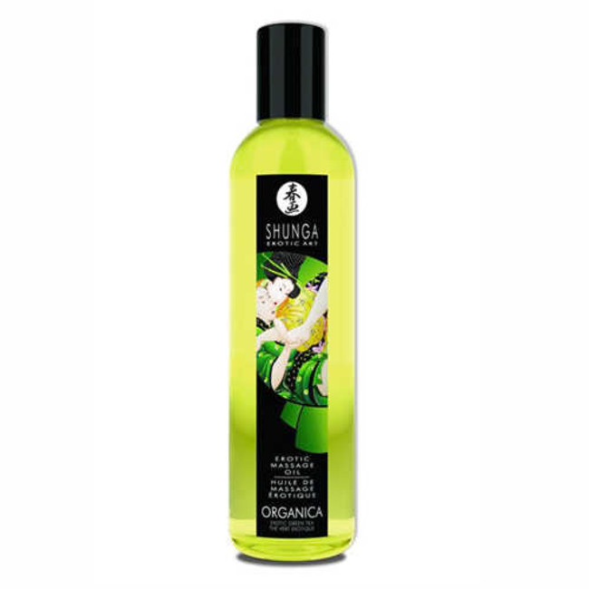 Массажное масло Shunga Organica Exotic Green Tea, зеленый чай