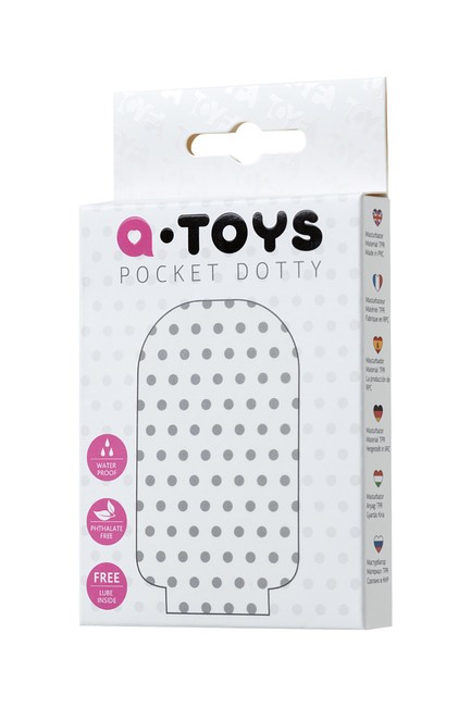 Одноразовый карманный мастурбатор с рельефом внутри Pocket Dotty