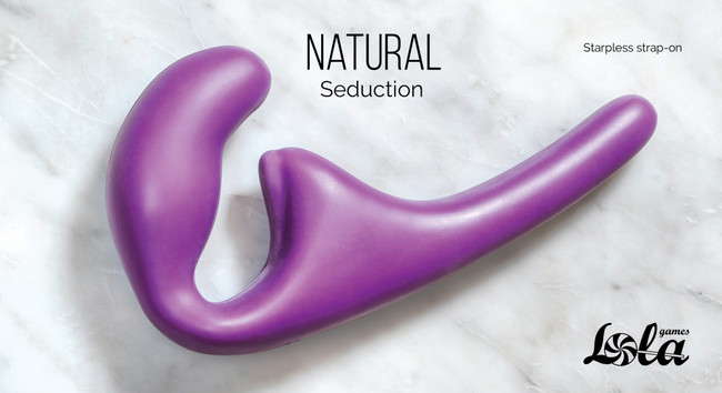 Безремневой анальный страпон Natural Seduction Purple