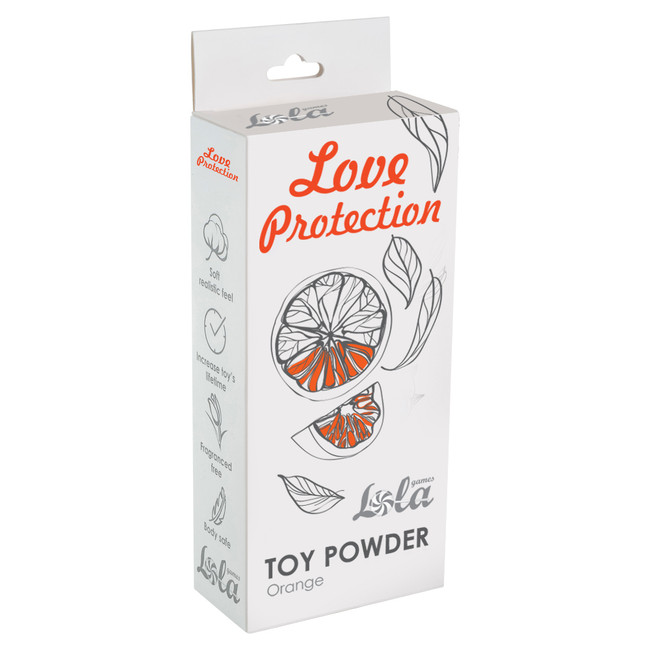 Пудра для игрушек ароматизированная  LOVE PROTECTION ORANGE 30G