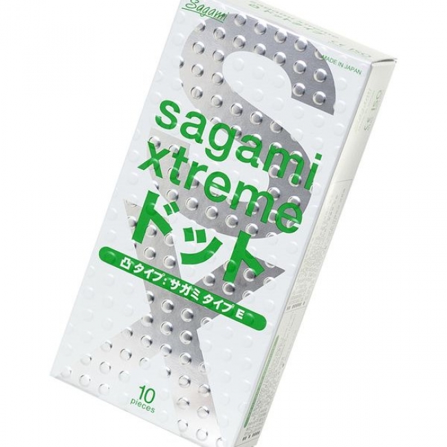 Презервативы Sagami, xtreme, type-e, латекс, 18,5 см, 5,2 см, 10 шт.