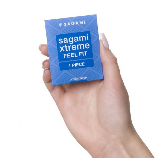 Презервативы Sagami, extreme, feel fit, гладкие, 19 см, 5,1 см, 1 шт.