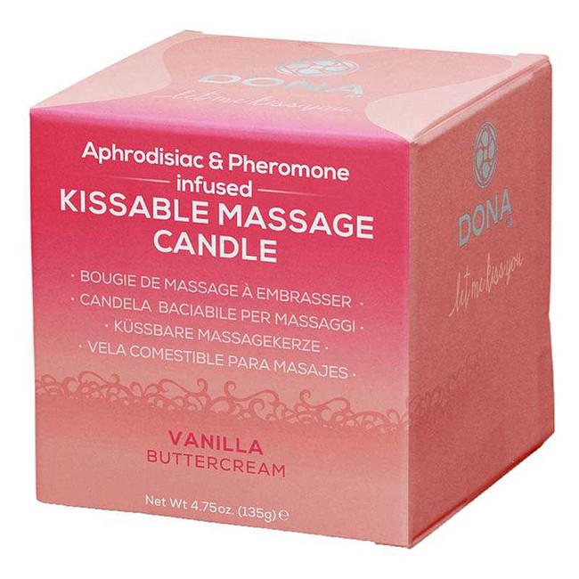 Массажная свеча для оральных ласк Dona Kissable Massage Candle Vanila Buttercream 135 г