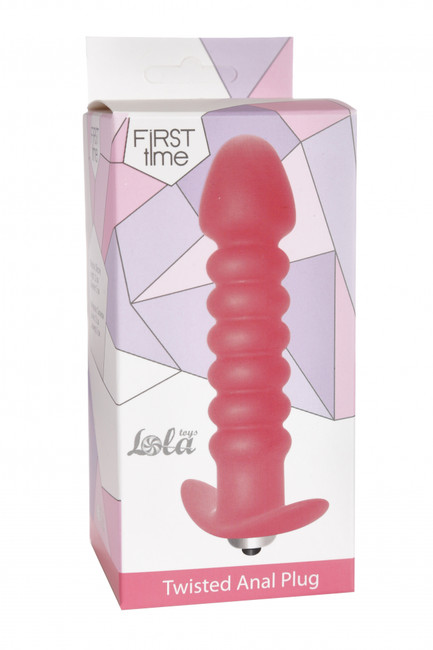 Анальная пробка с вибрацией Twisted Anal Plug Pink (11 см , розовый)