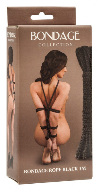 Веревка для связывания Bondage Rope Black (3 м, черный)