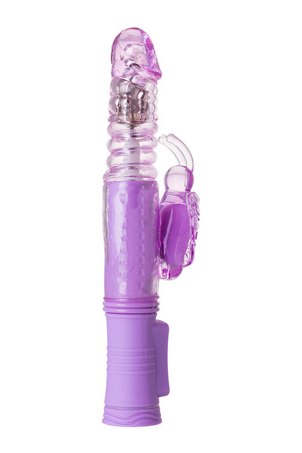 Фрикционно-ротационный вибратор с бабочкой High Tech Vibrator (8 режимов вибрации, 4 ротации)