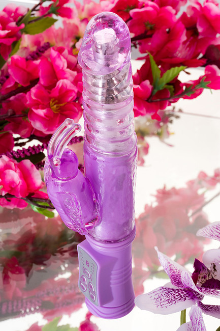 Фрикционно-ротационный вибратор с бабочкой High Tech Vibrator (8 режимов вибрации, 4 ротации)