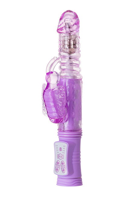 Фрикционно-ротационный вибратор с бабочкой High Tech Vibrator (8 режимов вибрации, 4 ротации)