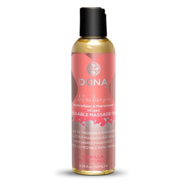 Вкусовое массажное масло DONNA Kissable Massage Oil Vanilla Buttercream 110 мл
