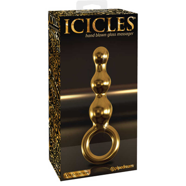 Анальный фаллоимитатор ICICLES Gold Edition G-Spot и P-Spot G10 золотой