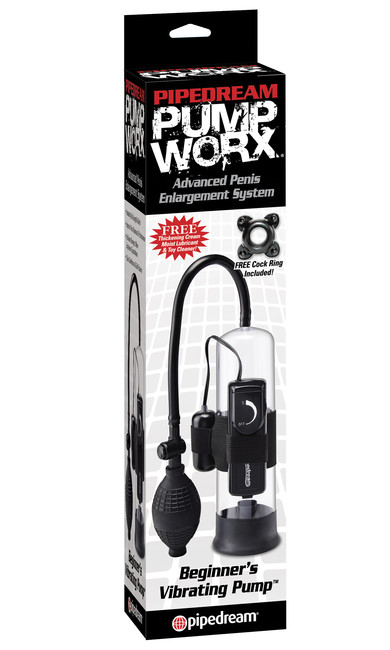 Помпа мужская Pump Worx Beginner's Vibrating Pump с вибрацией черная