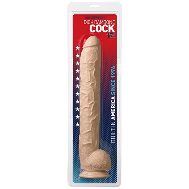 Фаллос-гигант телесного цвета Dick Rambone Cock 17 - White