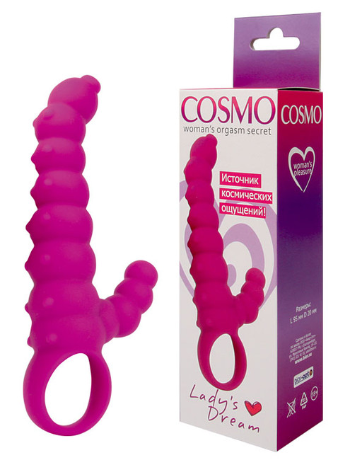 Рельефный G-стимулятор для женщин COSMO (14,7 см, фуксия)