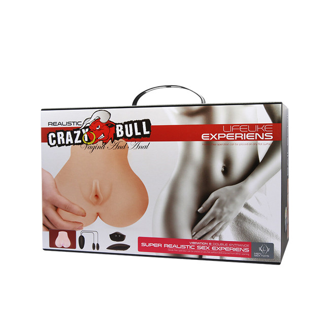 Мастурбатор вагина-анус с вибрацией Realistic Crazy Bull Vagina and Ass