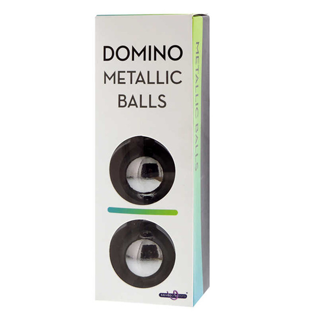 Вагинальные шарики металлические Domino Metallic Balls (серебристые)
