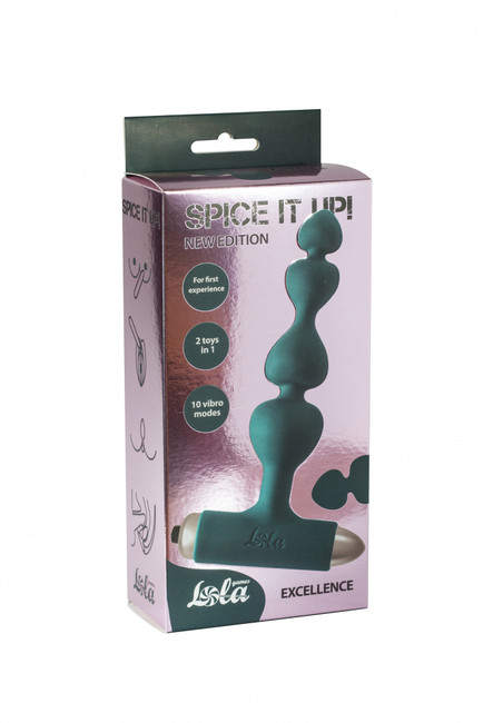 Анальная пробка с вибрацией Spice it up New Edition Excellence Dark green