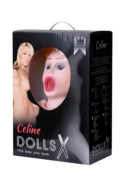 Кукла надувная Celine с реалистичной головой, блондинка, с тремя отверстиями, TOYFA Dolls-X